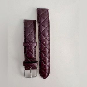 NWOT 18mm Michele Genuine leather quilter watch strap
